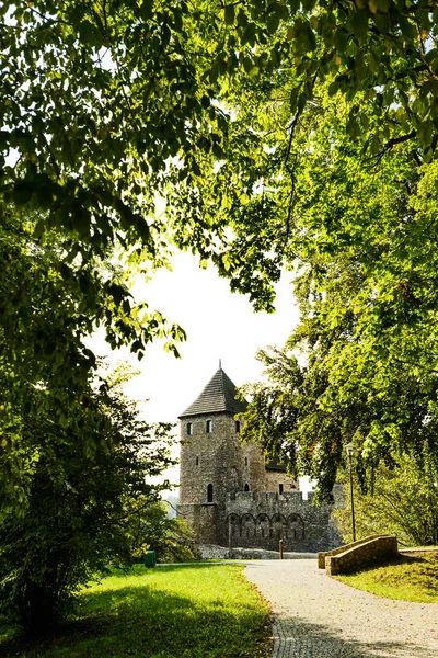 Castelo Gótico Real Pedra Medieval Bedzin Perto Katowice Alta Silésia — Fotografia de Stock