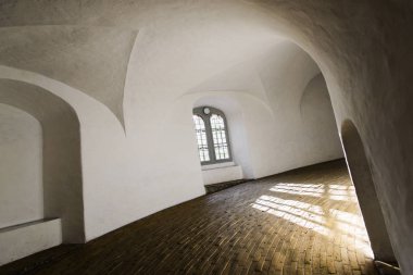 Rundetaarn yuvarlak kule binicilik merdiven, Kopenhag, Danimarka
