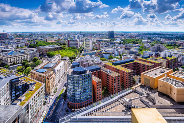 Panoramic view at the berlin city center