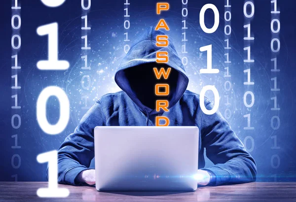 Hacker Trying Too Steal Password — Stock Photo, Image