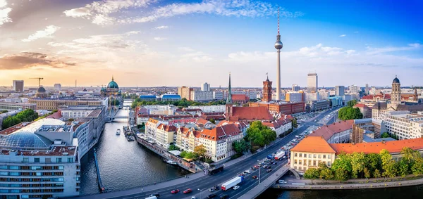 在柏林市中心的全景视图 — 图库照片