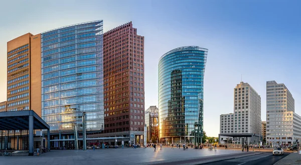 Panoramatický Výhled Postupimské Náměstí Berlín — Stock fotografie