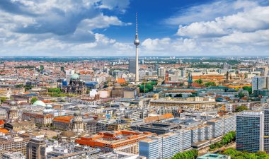 panoramik Berlin şehir merkezi