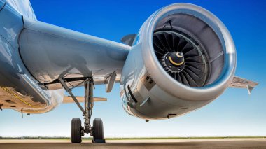 modern bir uçağın jet motoru