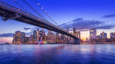 Manhattan 'da panoramik manzara, Sunset, New York