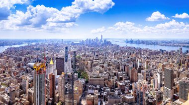 New York şehir merkezinde panoramik görünümü