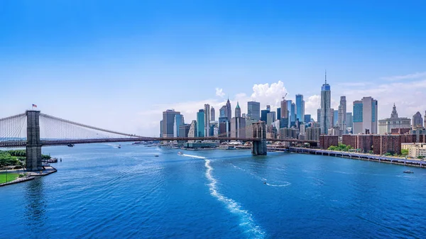 Panorámával New York Városkép — Stock Fotó