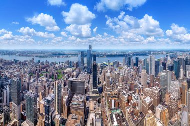 manhattan şehir merkezinde panoramik görünümü