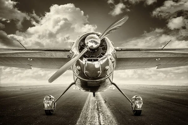 Vintage Obrázek Historického Letadla — Stock fotografie