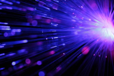 Çok renkli optik liflerin arka plan olarak soyut görünümü