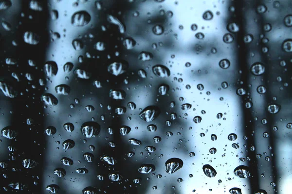Fundo abstrato de vidro com bolhas de água — Fotografia de Stock