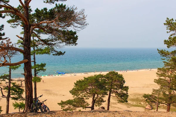 Pantai di danau Baikal — Stok Foto