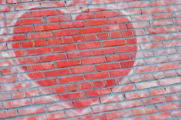 heart on a brick wall