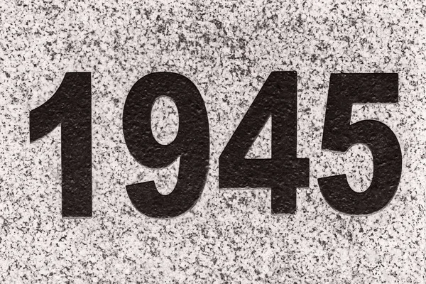 Numbers 1945 on a marble slab — Stock Photo, Image