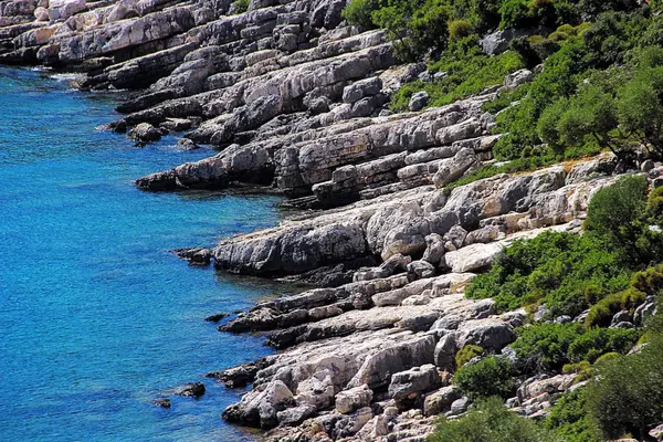 Pantai Turki dari laut Mediterania — Stok Foto