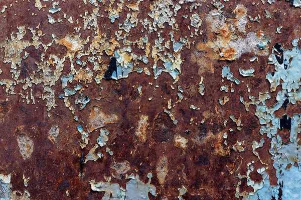 Стара іржава поверхня зі слідами пілінгової фарби . — стокове фото