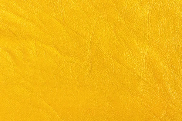 Peau artificielle de couleur jaune. Contexte, texture . — Photo