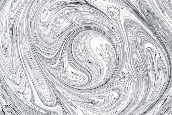 Tecnica Fluid Art. Bianco e nero liquido pittura sfondo di carta. Astratto sfondo alla moda, texture — Foto Stock