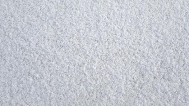 Surface Première Neige Blanche Couvrant Sol Asphalte Comme Fond Texture — Video