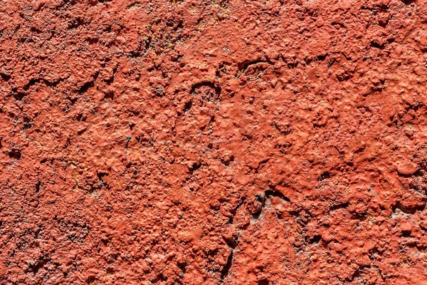 Fragment Mur Béton Peint Avec Peinture Pêche Orange Comme Fond — Photo
