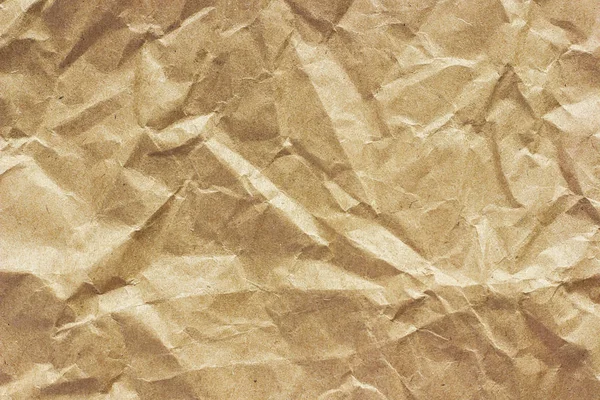 Élelmiszer Csomagolására Használt Durva Gyűrött Barna Papír Textúrája — Stock Fotó