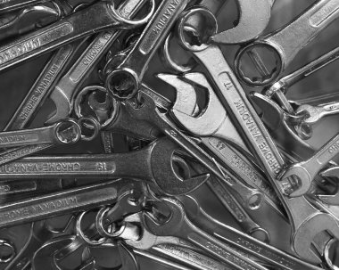 .different inşaat araçlarında üst görünümü onarmak için araçlar