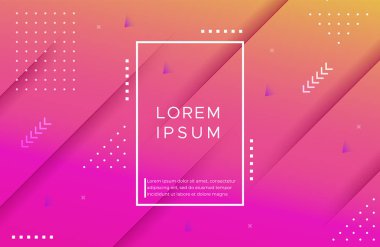 Canlı degrade renge sahip minimal geometrik arka plan. Geometrik şekiller kompozisyonu. Eps10 vektörü.