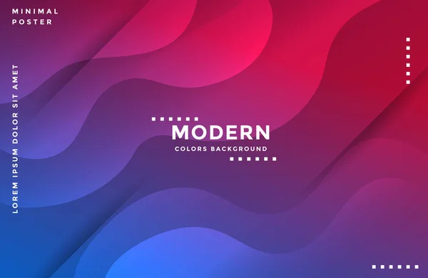 Moderno cartel fluido colorido. Forma líquida ondulada en color degradado de moda. Ilustración vectorial . — Vector de stock