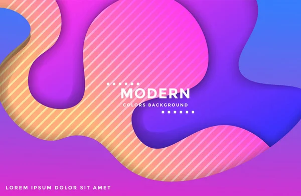 Moderno cartel fluido colorido. Forma líquida ondulada en color degradado de moda. Ilustración vectorial . — Vector de stock