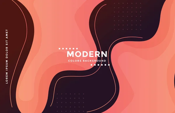 Fondo moderno dinámico con formas fluidas de colores. Forma líquida ondulada en color degradado de moda ideal para banner. póster, landing page, redes sociales — Vector de stock