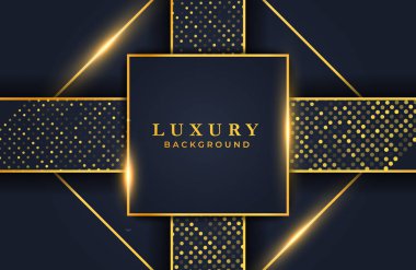 Altın nokta elemanları ile soyut lüks arka plan. Davet, kapak, arka plan için grafik tasarım öğesi. Zarif dekorasyon