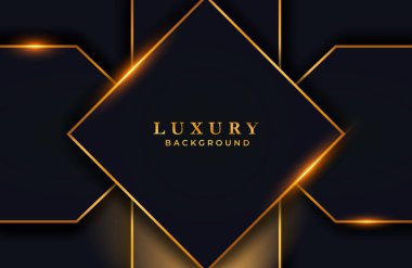 Altın elemanları ile soyut lüks arka plan. Davet, kapak, arka plan için grafik tasarım öğesi. Zarif dekorasyon