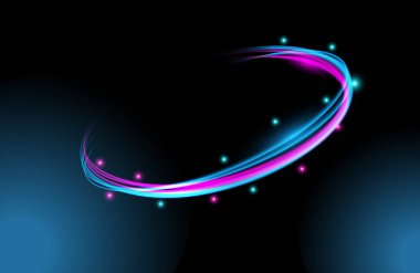 Hareket bulanıklığı efektli soyut renkli ışık izleri, hız arkaplanı. Fütürist neon ışık efekti. Işık konsepti arkaplanı hızı