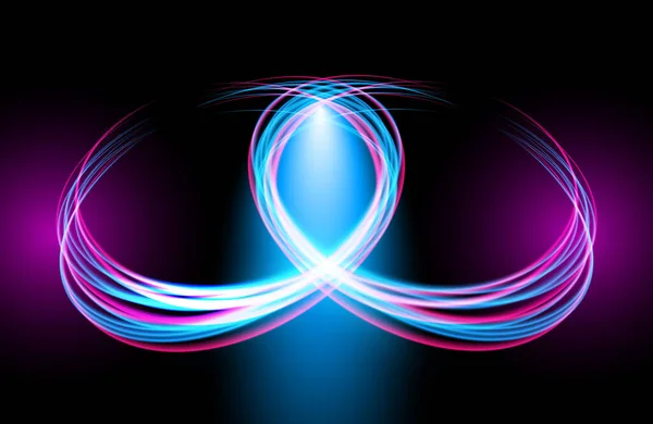 Abstract Kleurrijke Lichtpaden Met Bewegingsvervaging Snelheidsvervaging Futuristisch Neonlicht Effect Snelheid — Stockvector