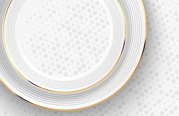Fondo Blanco Elegante Lujo Con Adorno Oro Concepto Geométrico Futurista — Archivo Imágenes Vectoriales