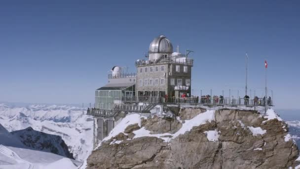 飞越瑞士山脉 少女峰 欧洲冬季 电影自然 4K视频 慢动作 — 图库视频影像
