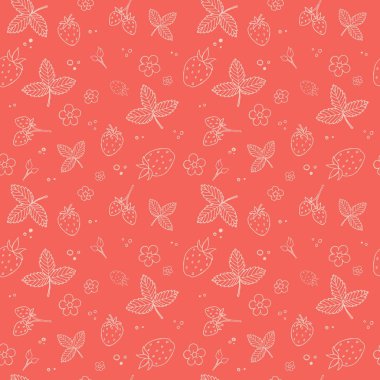 Yinelenen çilek deseni. 