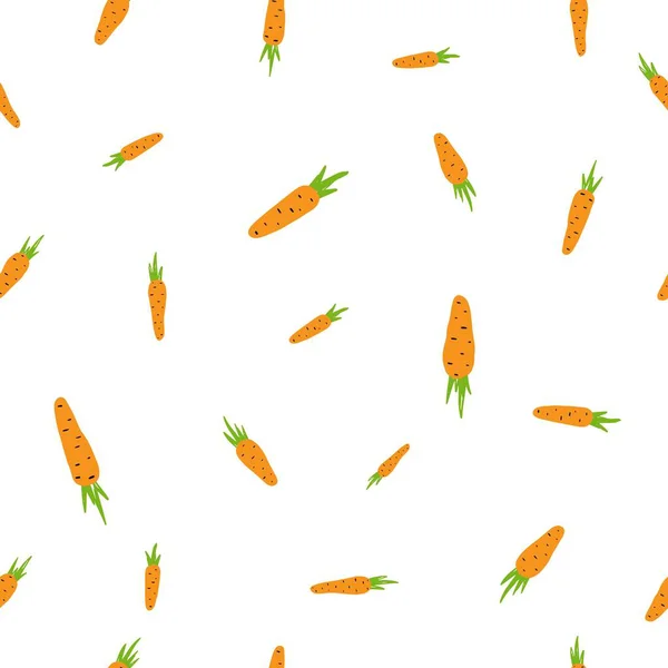 Маленькая морковка на белом фоне . — стоковый вектор