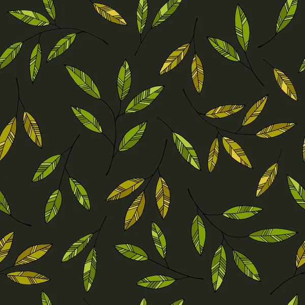 Modello di foglie . — Vettoriale Stock