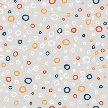 Gri arka planda renkli daireler.