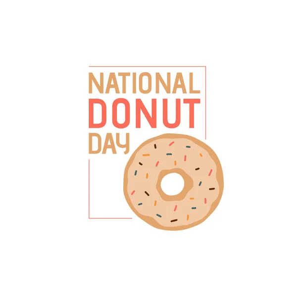 Donut Con Esmalte Salpicaduras Perfecto Para Día Nacional Del Donut — Archivo Imágenes Vectoriales