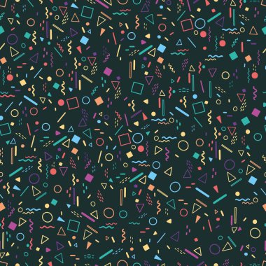 Dairelerin dekoratif, renkli geometrik şekilleri, üçgenler, dikdörtgenler, eğriler fotoğraf çerçevesi kadar kusursuz arkaplan, hatıra defteri, kartpostallar, davetiyeler, davetiyeler. 