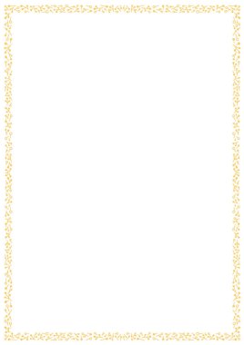 Çizgisel dekoratif, stilize bitkilerle süslü zarif bir çerçeve. Düğün davetiyeleri, kartpostallar, dekorlar ve daha fazlası için mükemmel. A4 sayfa oranı.