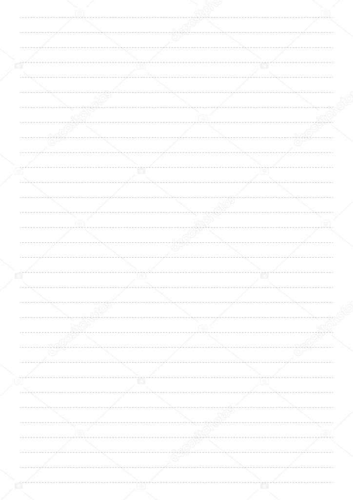 Sheet of monochrome dotted lines on a white background. Perfect for planner, notebook, school, print. A4 sheet proportion.