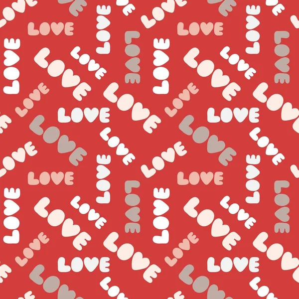 Fondo Sin Costuras Con Letras Love Letra Representa Como Corazón — Archivo Imágenes Vectoriales