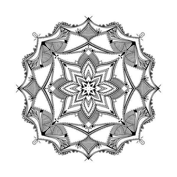 Mandala Abstrait Livre Colorier Pour Adultes Beaux Dessins Avec Motifs — Image vectorielle