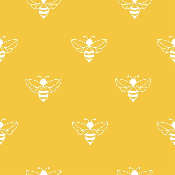 Nahtloses Muster Einer Biene Kann Als Illustration Für Den Nationalen — Stockvektor