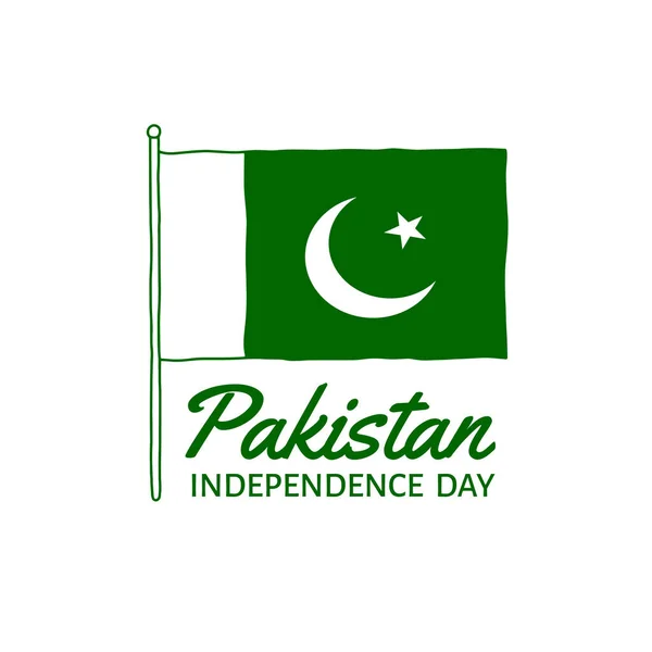 Εικονογράφηση Διάνυσμα Θέμα Την Ημέρα Ανεξαρτησίας Του Πακιστάν Στις Αυγούστου — Διανυσματικό Αρχείο