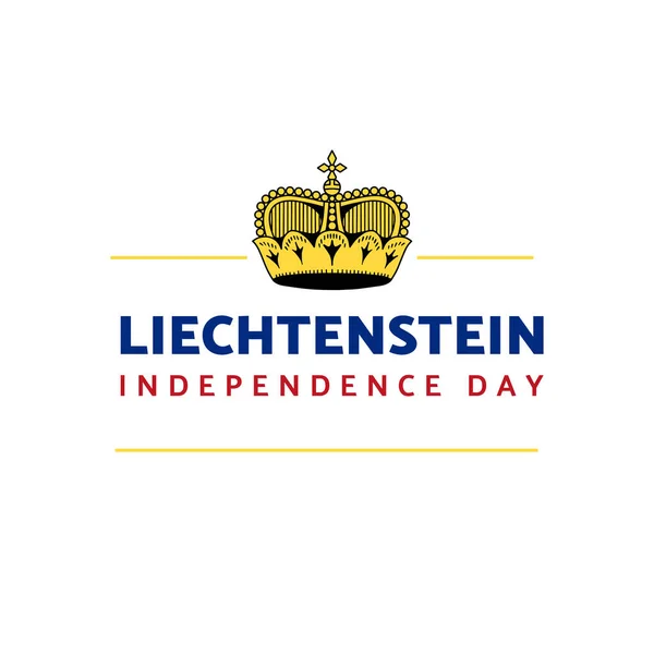 Ilustración Vectorial Sobre Tema Del Día Independencia Liechtenstein Agosto Decorado — Vector de stock