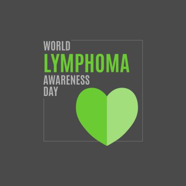 Dünya Lenfoma Bilinç Günü. Lenfoma Günü ve 15 Eylül için poster veya logo.